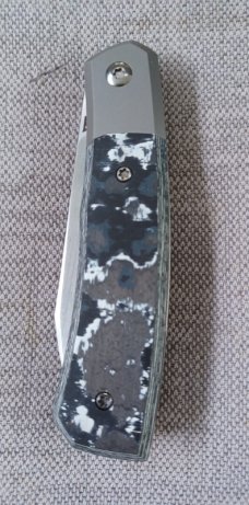 Suprlativ CANIBL Flipper..White Storm Fat Carbon and M390..Bolster Lock,Thumb flip..Oeser/Pena/Garci