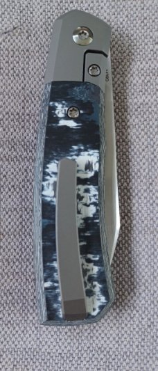 Suprlativ CANIBL Flipper..White Storm Fat Carbon and M390..Bolster Lock,Thumb flip..Oeser/Pena/Garci