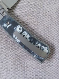 Suprlativ CANIBL Flipper..White Storm Fat Carbon and M390..Bolster Lock,Thumb flip..Oeser/Pena/Garci