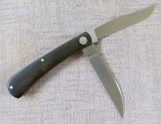 Jeffrey Mitchell Wharnie Trapper, Westinghouse Micarta, Cpm154,  4" closed,filework, coa and pouch 