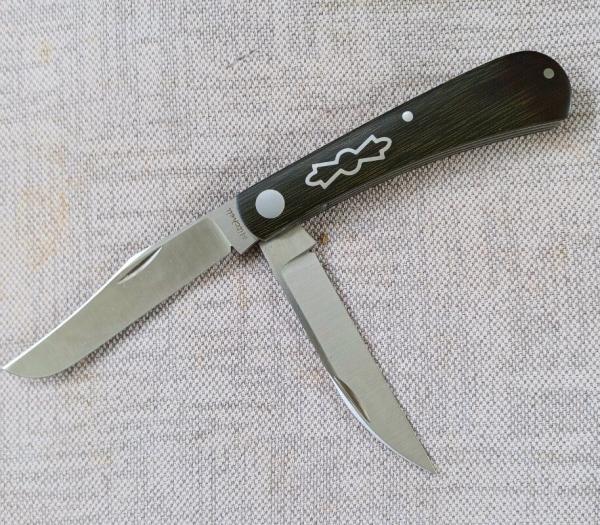 Jeffrey Mitchell Wharnie Trapper, Westinghouse Micarta, Cpm154,  4" closed,filework, coa and pouch 