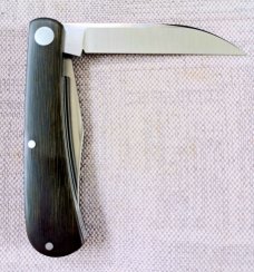Jeffrey Mitchell Wharnie Trapper, Westinghouse Micarta, Cpm154,  4" closed,filework, coa and pouch 
