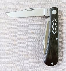 Jeffrey Mitchell Wharnie Trapper, Westinghouse Micarta, Cpm154,  4" closed,filework, coa and pouch 