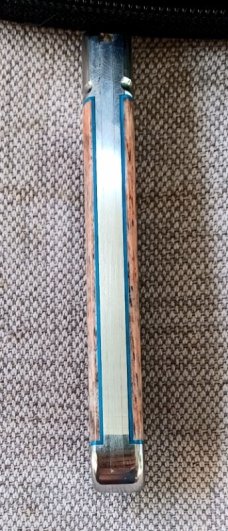 Michael du Plessis Giraffe Bone Equal End..3.75".. N690..long pull Spear..steel fluted bolsters&caps