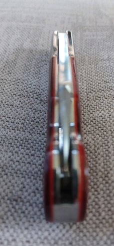 K'roo Red Kudu Bone EO Wharnie Barlow..3.75..slip.coa.N690.shield..liners.spacers..elongated bolster