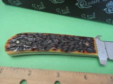 Queen Cutlery Collectors 2005 Brown Bone Fixed Blade 1 of 50 