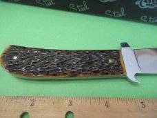 Queen Cutlery Collectors 2005 Brown Bone Fixed Blade 1 of 50 
