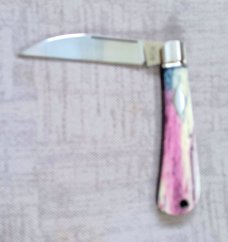 Michael du Plessis Giraffe Bone Wharnie Trapper...4".. N690..long pull..lanyard tube.fluted bolsters