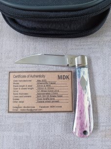 Michael du Plessis Giraffe Bone Wharnie Trapper...4".. N690..long pull..lanyard tube.fluted bolsters