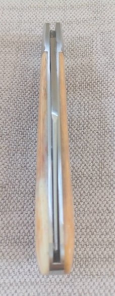 Bobby Toole Giraffe Bone Honknose Trapper Knife, 4" ..A2 acid washed blade..coa and  pouch 