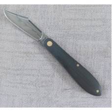 Tracy LaRock Teardrop Clip..W2 and Black 10 s..2.5" blade and 3 5/8" closed..Hamon..brass liners