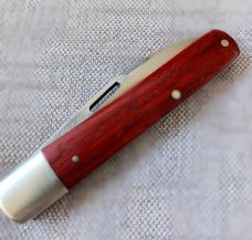 K'roo Custom Wharnie Sleeveboard,3.9.."N690..brut de force  look..Padauk wood scales.Scagel cut..coa