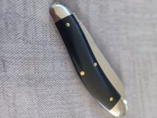 GEC Northfield Ace Trapper..888222..Honknose Clip & Lambsfoot..4" clsd..1095 & Black Linen Micarta 