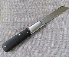 Pablo Castellani Ebony Sheepsfoot Barlow..4" closed...14C28N...Fluted/integral/doved.makers pouch 
