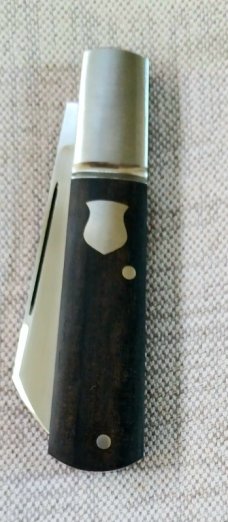 Pablo Castellani Ebony Sheepsfoot Barlow..4" closed...14C28N...Fluted/integral/doved.makers pouch 