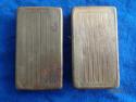 2 Brass Gillette razor blade case