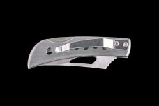 Eco Ivory Scrimshaw Black Lab Stainless Steel Silver Hawk Knife