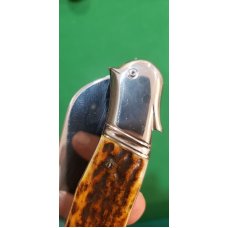 4 38quot Custom Made Birds Head Bolster Knife Nice Stag