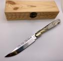 José Antonio Herreros 24.2cm / 9.5" French Vendetta Polished Stag Antler Fulcrum Release w/Wood Box