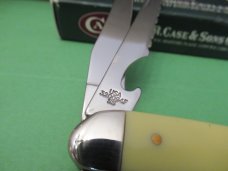 Case XX 2001 Yellow Handle Fish Knife Pattern # 320094F SS