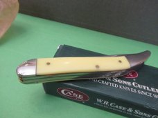 Case XX 2001 Yellow Handle Fish Knife Pattern # 320094F SS