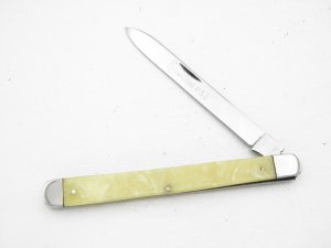 Queen Cutlery #53 Melon Tester – Citrus Fruit Knife:  4 ¾” closed, 1961 - 1971, melon tester