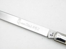 Queen Cutlery #62 GLAZED Mellon Tester Winterbottom bone: 4 1/8” closed, circa 1959