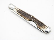 Queen Cutlery #62 GLAZED Mellon Tester Winterbottom bone: 4 1/8” closed, circa 1959