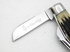Queen Cutlery Large 4” Four Blade Congress, 1960s, no tang stamp, blade etch is “Queen Steel #32