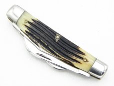 Queen Cutlery Large 4” Four Blade Congress, 1960s, no tang stamp, blade etch is “Queen Steel #32