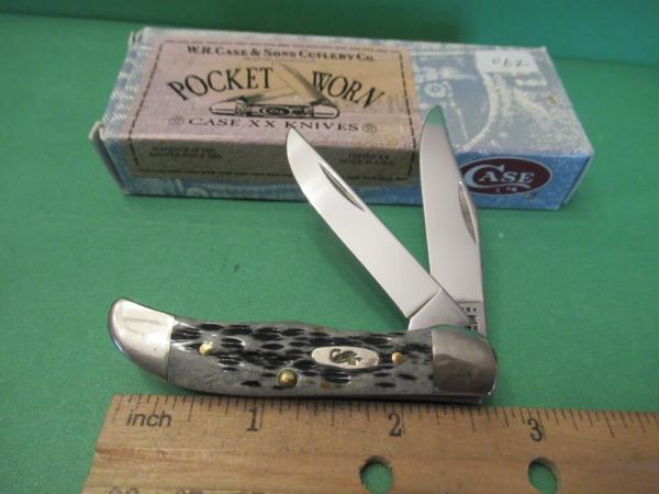 Case XX 2001 Pocket Worn Old Black Bone Mini Folding Hunter Pattern # TB62165 SSM Case XX 2001 Pocket Worn Old Black Bone Mini Folding Hunter Pattern # TB62165 SSM