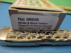 Case XX 2019 Carbon Fiber White & Black Handle Mini Copperlock Pattern # 101749L