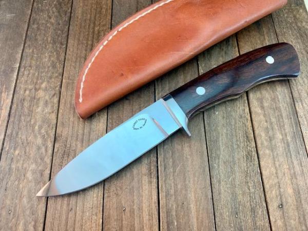 Larry Page Custom Fixed Blade ATS-34 Blade Desert Ironwood Larry Page Custom Fixed Blade ATS-34 Blade Desert Ironwood