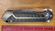 TWOSUN TS226 ~ Titanium & Carbon Fiber Handles ~ D2 Blade Steel 