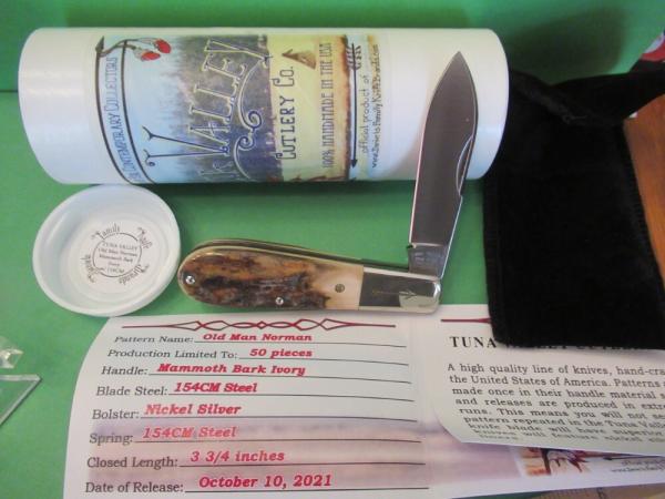Tuna Valley Old Man Norman Mammoth Bark Ivory  Barlow  1 of 50 Made