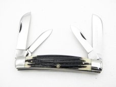 Queen Cutlery Large 4” Four Blade Congress #32, 1958 – 1960: tang stamp is “Q Steel”, very rare blad