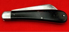 Vintage KA-BAR OLEAN, N.Y. 1-Blade Swayback Jack Folding Pocket Knife Slick Black c.1911-51
