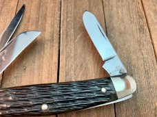 Henckels by Boker 4 Blade Stockman Black Rope Jigged Bone 