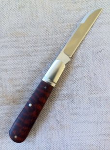 Jeffrey Mitchell Snakewood Lambsfoot Barlow, 3.75" closed..fluted bolsters. CPM-154..filework 