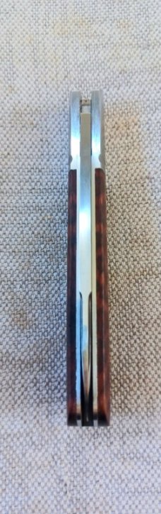 Jeffrey Mitchell Snakewood Lambsfoot Barlow, 3.75" closed..fluted bolsters. CPM-154..filework 