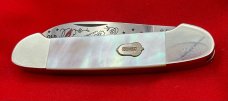 UNITED BOKER GERMANY Old Dominion Knife Collector’s  Club Canoe Pocket Knife MOP 1988 MINTMINT