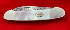 UNITED BOKER GERMANY Old Dominion Knife Collector’s  Club Canoe Pocket Knife MOP 1988 MINTMINT
