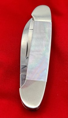 UNITED BOKER GERMANY Old Dominion Knife Collector’s  Club Canoe Pocket Knife MOP 1988 MINTMINT