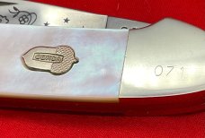 UNITED BOKER GERMANY Old Dominion Knife Collector’s  Club Canoe Pocket Knife MOP 1988 MINTMINT