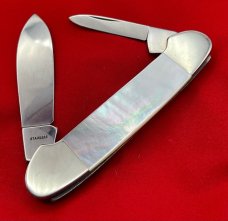 UNITED BOKER GERMANY Old Dominion Knife Collector’s  Club Canoe Pocket Knife MOP 1988 MINTMINT