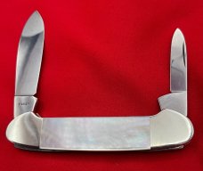 UNITED BOKER GERMANY Old Dominion Knife Collector’s  Club Canoe Pocket Knife MOP 1988 MINTMINT