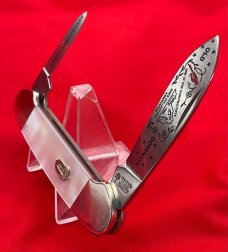 UNITED BOKER GERMANY Old Dominion Knife Collector’s  Club Canoe Pocket Knife MOP 1988 MINTMINT