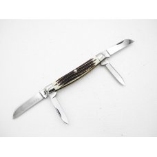 Queen Cutlery Co. #33 Congress in Winterbottom Bone: 3 1/2” closed; 1958-1960, etched blade, Q STEEL
