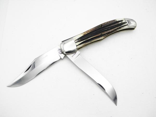 Queen Cutlery Model #39 Folding Hunter, Big Q STAINLESS: 1951-1954, 5 ¼” folding hunter 
