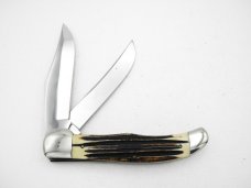 Queen Cutlery Model #39 Folding Hunter, Big Q STAINLESS: 1951-1954, 5 ¼” folding hunter 